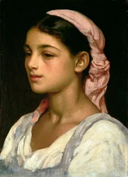 Cabeça de uma menina italiana