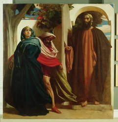 Jezabel e Acabe foram atendidos por Elias, c.1862-3