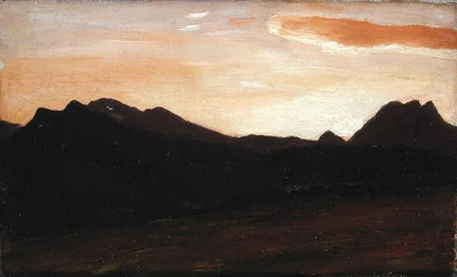 Paisagem com colinas (óleo sobre tela)