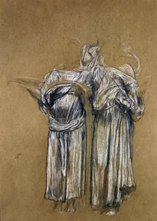 Estudo para a Música (giz sobre papel)
