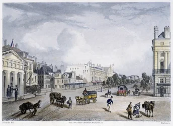 O boulevard du Temple - em "Paris em 1832" por Martens