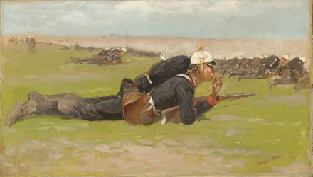 Exercício de campo para a infantaria prussiana