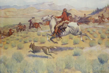 Caça na pradaria, de Colliers Weekly, pub.1904