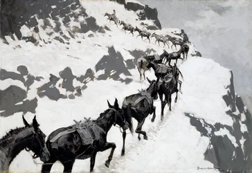 O Mule Pack (um minério-trem indo para as minas de prata, Colorado) 1901