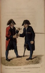 A Chelsea Pensioner e Greenwich Pensioner da Ackermanns World in Miniature