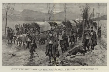 A guerra entre Servia e a Bulgária, o Retiro Serviano de Nisch, 26 de novembro