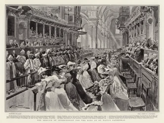 O serviço de intercessão para o rei na Catedral de São Paulo