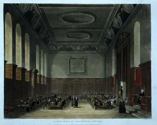 School Room of Winchester College, from
