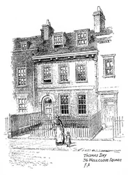 Casa de Thomas Days, 36 Wellclose Square, Whitechapel, Londres, 1912.