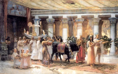 A procissão do touro sagrado Ápis, finais do século XIX ou início do século XX