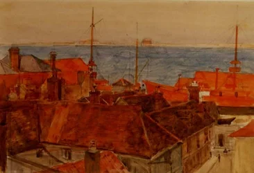 Porto de Harwich (aguarela)