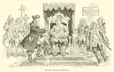 Franklin visitando George III