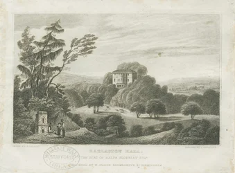 Barlaston Hall: gravura, nd [meados do século XIX] (impressão)