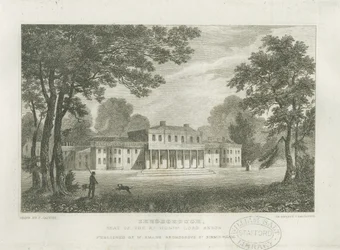Shugborough Hall: gravura, nd [c 1830] (imprimir)