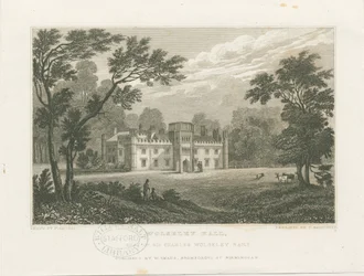 Wolseley Hall: gravação em aço, nd [c 1830] (imprimir)