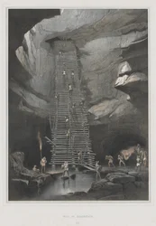 Vistas de monumentos antigos na América Central, Chiapas e Yucatan, Pl. 20: Poço de Bolonchen, 1844.