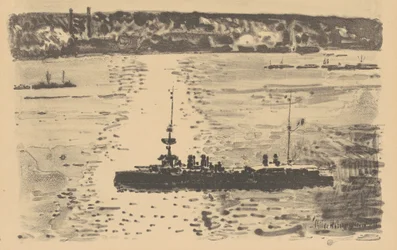 O cruzador francês, 1918.