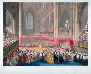 A coroação do rei Jorge IV na Abadia de Westminster, Londres, 19 de julho de 1821