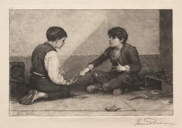 Os jogadores Mora, 1883.