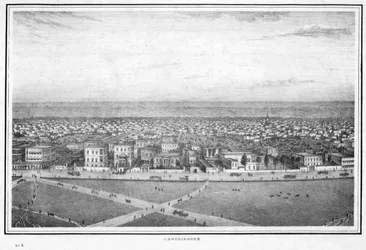 Chowringhee, Calcutá, Índia, c1840s.