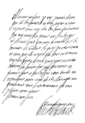 Carta de Henrietta Maria, rainha de Carlos I, século XVII 1865.