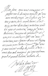 Carta de Marie de Médici ao duque de Savoie, final do século XVI - início do século XVII, 1865.