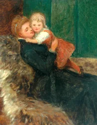 Afeição materna (óleo sobre tela)