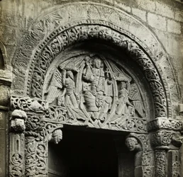 Catedral de Ely: Escultura sobre a porta do prior
