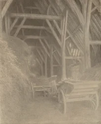 Celeiro de Great Cokkeswell (perto de Kelmscott): Interior