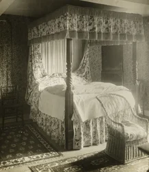 Mansão Kelmscott: Cama Wm. Morris nasceu em
