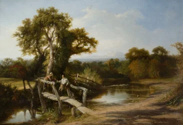 Cenário de Worcestershire no outono de 1843.