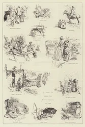 Esboços entre os Hop-Pickers em Kent