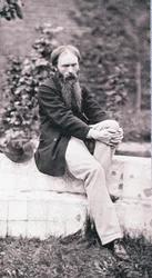 Retrato de Sir Edward Burne-Jones (1833-98) (foto sépia)