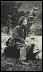 Fotografia de retrato de William Morris (1834-96) por Frederick Hollyer (1837-1933) (foto sépia)