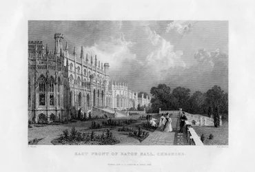 Frente leste de Eaton Hall, Cheshire, 1845