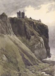 Velho Castelo, Dunottar (aguarela)