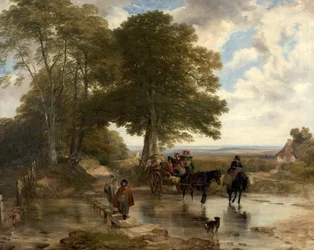 Carrinho de mercado em um riacho, 1845