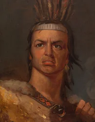 Edwin Forrest no papel de Metamora, c. 1832.