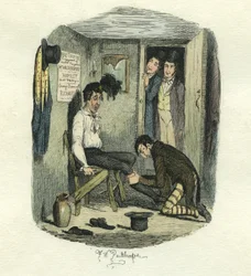 O Esfolamento de Hamlet, Grandes Esperanças, c.1885 (gravura à mão colorida)