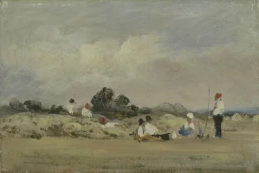 Haymakers Resting (óleo em millboard)