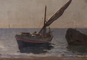Barcos na costa, início do século XX