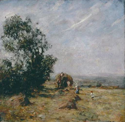 Cena de Colheita (óleo a bordo)