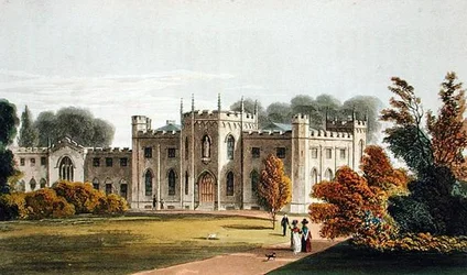 Roehampton Priory, do "Repositório de Artes" de Ackermann, publicado em 1827 (cor litho)