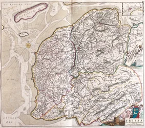 Mapa de Friesland (Alemanha) (gravura