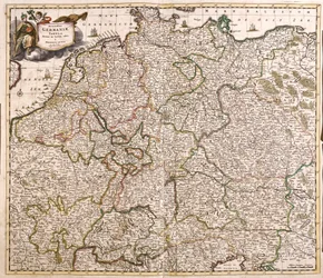 Mapa da Alemanha (gravura