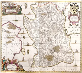 Mapa de Scany (Suécia) (gravura