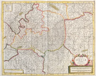 Mapa da Suábia (Alemanha) (gravura