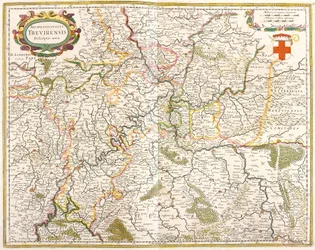 Mapa do Arqueiveche de Treves (Alemanha) (gravura