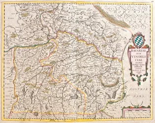 Mapa do Baviere (Alemanha) (gravura