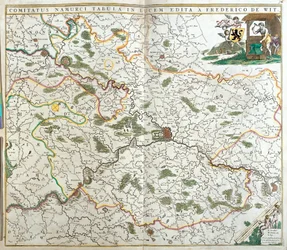Mapa do Conde de Namur (Bélgica) (gravura